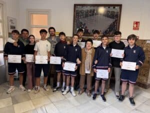Vencedores fase escolar del Tour de Mates en Secundaria del Colegio Filipense Blanca de Castilla de Palencia